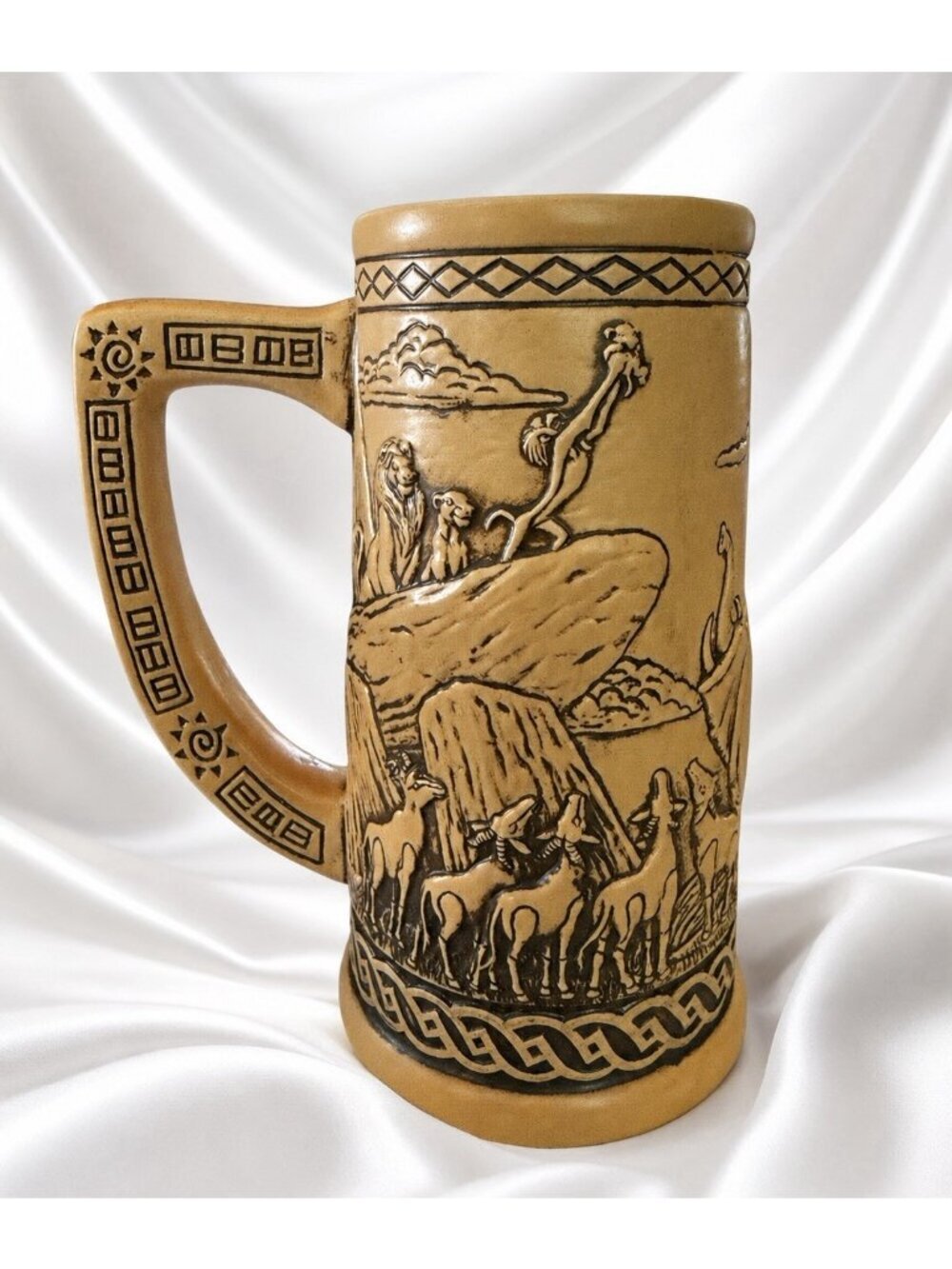Disney Lion King Safari Relief Mug Applause Brazil Ceramarte Decorative Stein